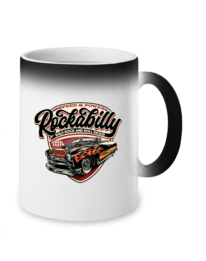 Magický měnící se hrnek Rockabilly – Speed & Power