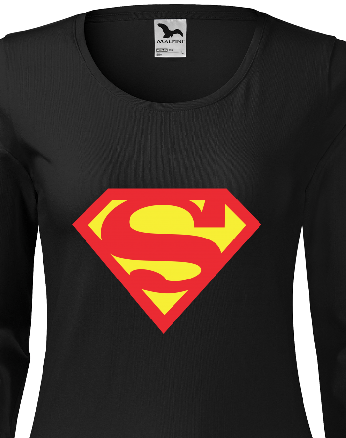 Dámské tričko s dlouhým rukávem Superwoman