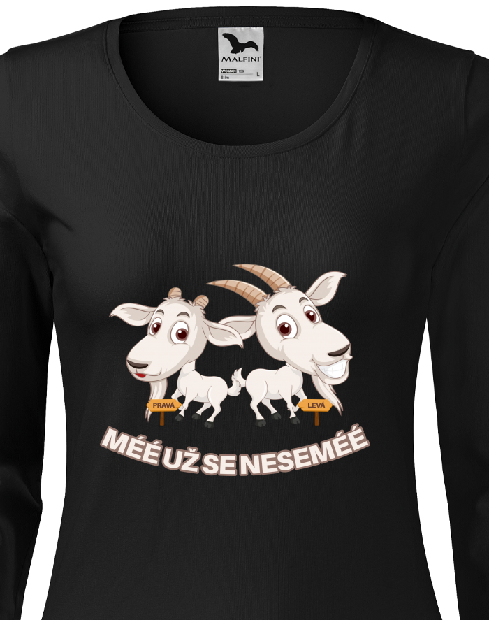 Dámské tričko s dlouhým rukávem Méé už se nesemée