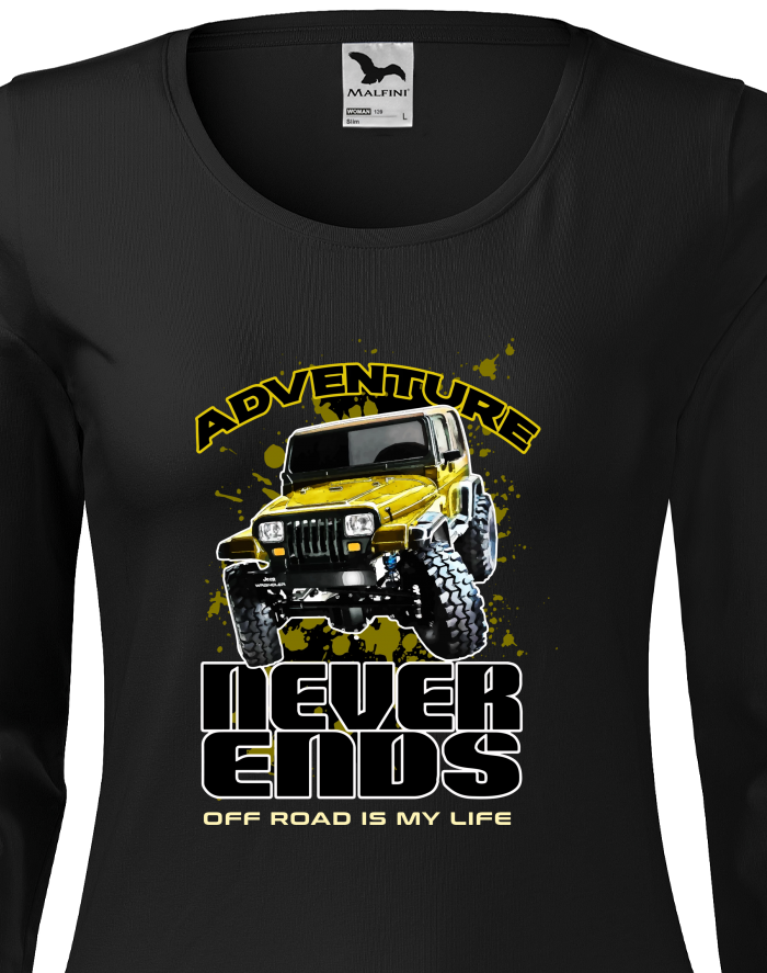Dámské tričko s dlouhým rukávem Jeep Wrangler Adventure