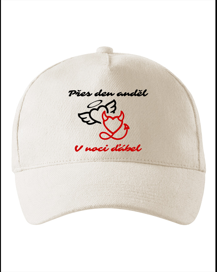 Unisex kšiltovka přes den anděl, v noci ďábel