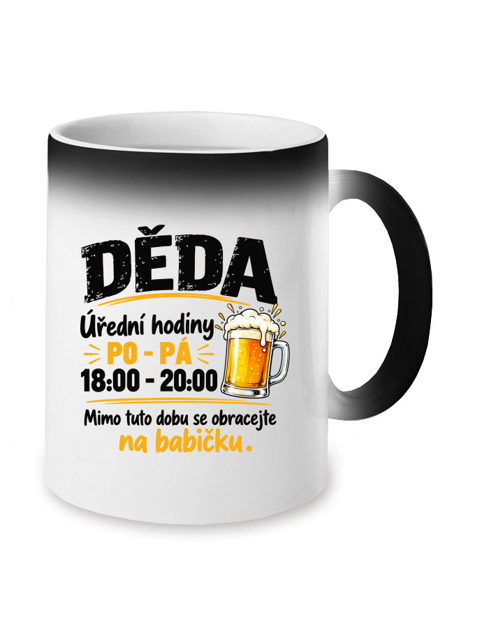 Magický měnící se hrnek Úřední hodiny - děda