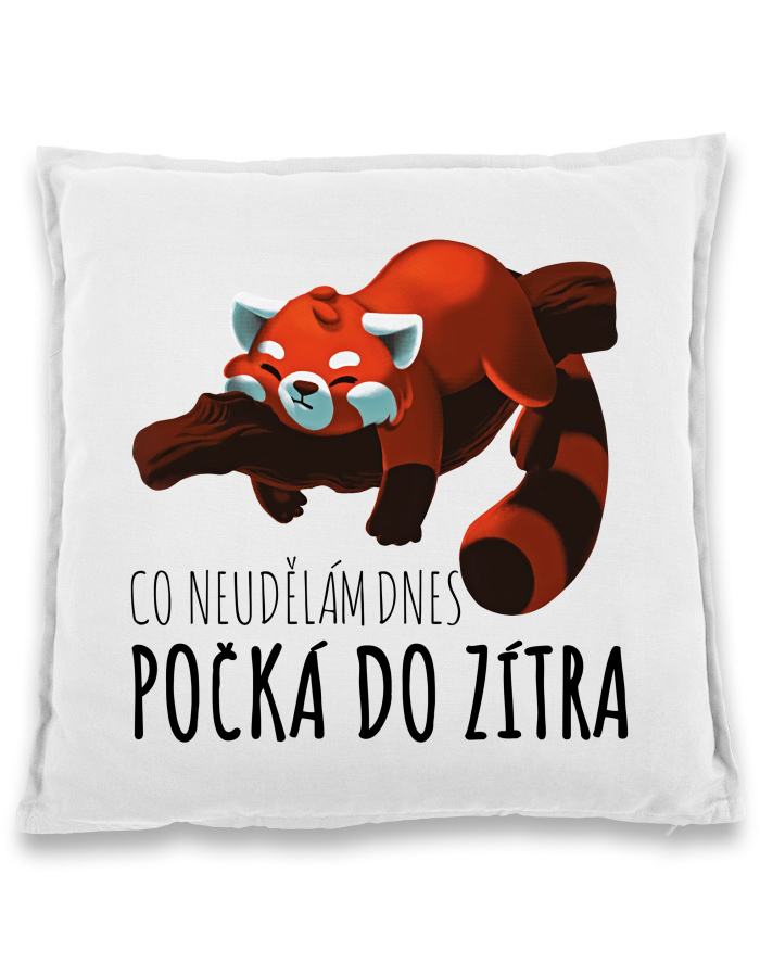 Bavlněný polštář Co neudělám dnes