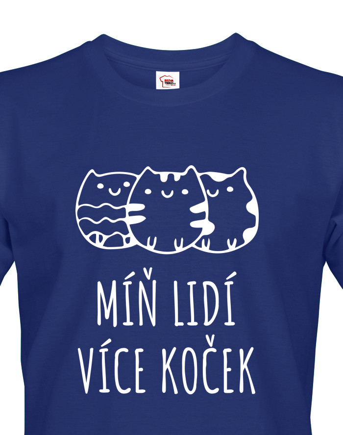 Pánské tričko Míň lidí více koček