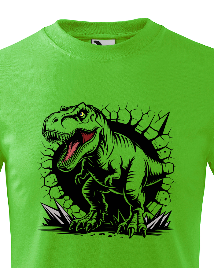 Dětské tričko T-rex se zlobí