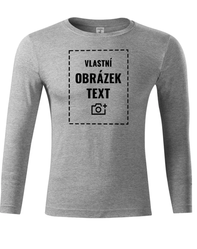 Unisex tričko s dlouhým rukávem s vlastním potiskem