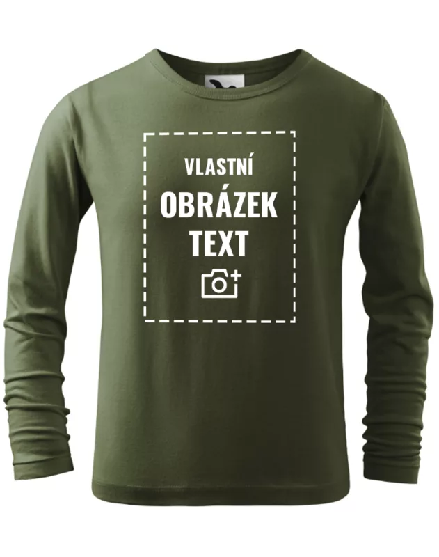Dětské triko s dlouhým rukávem a vlastním potiskem