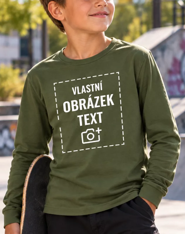 Dětské triko s dlouhým rukávem a vlastním potiskem