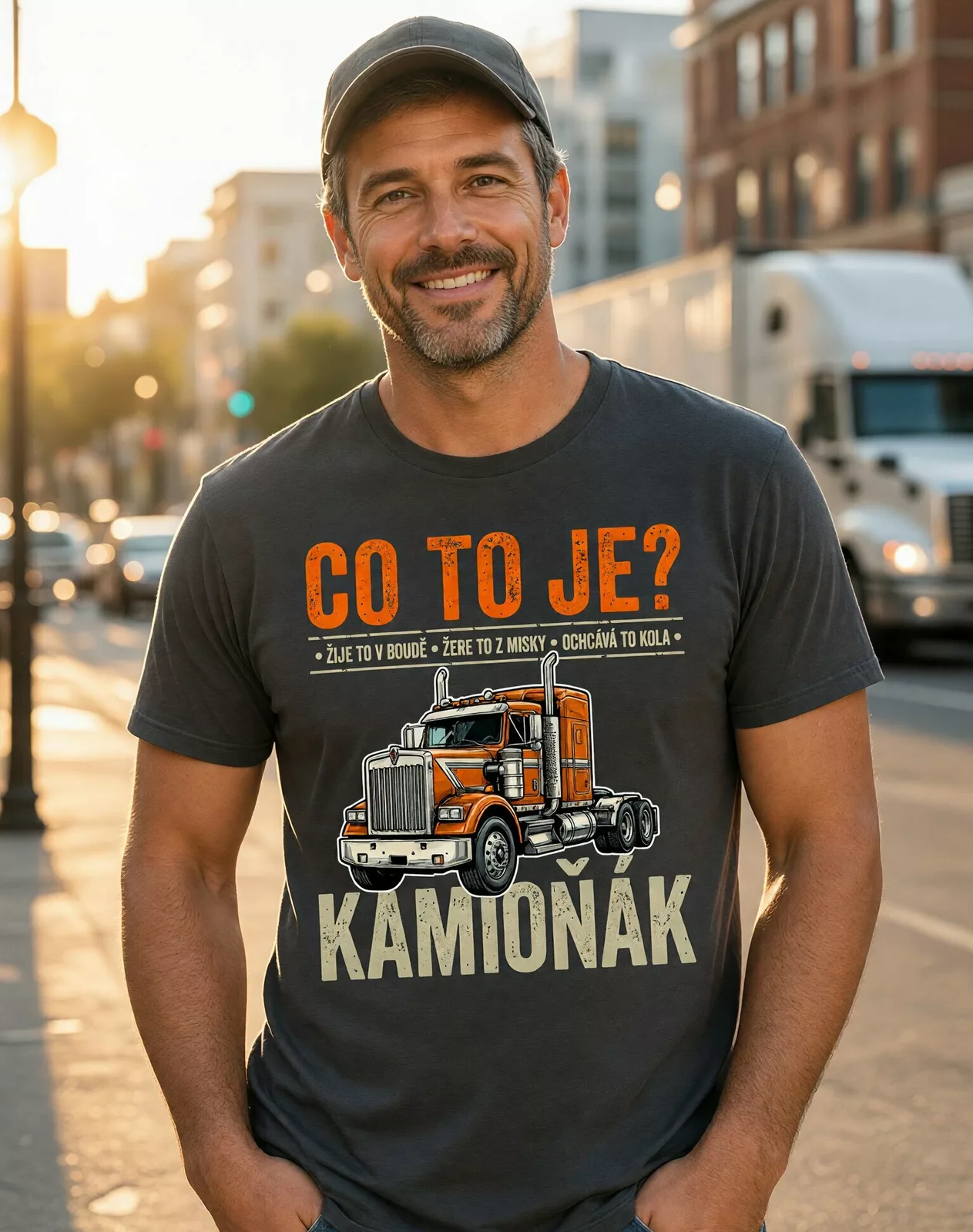Pánské tričko Co to je? Kamioňák