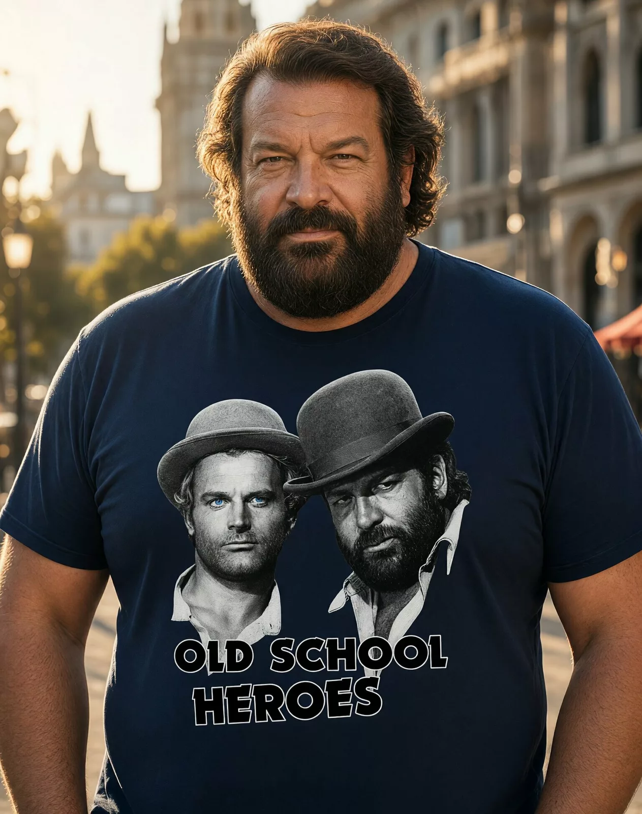 Pánské tričko Bud Spencer a Terence Hill – Old School Heroes