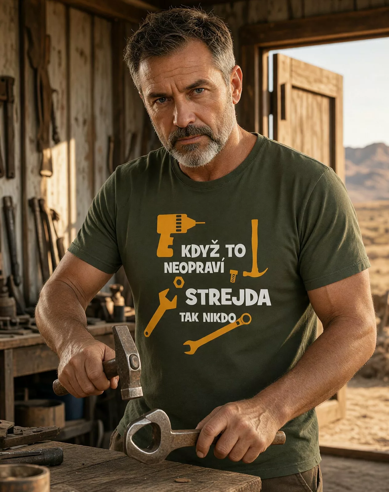Pánské tričko Když to neopraví strejda, tak nikdo
