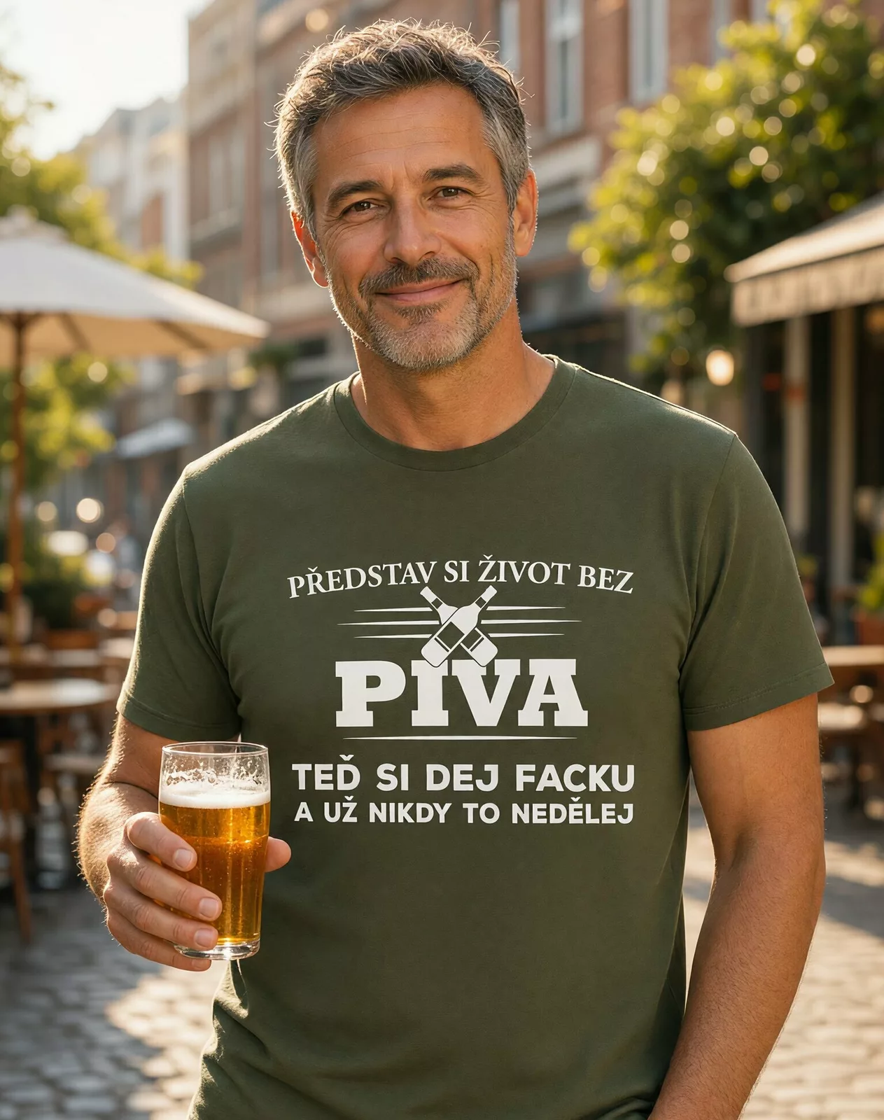 Pánské tričko s krátkým rukávem Život bez piva