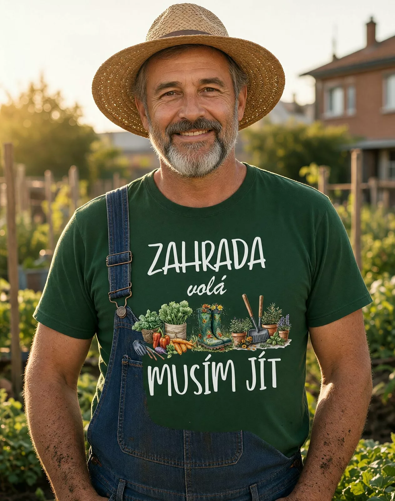Zahrada volá – pánské tričko s motivem zahradničení