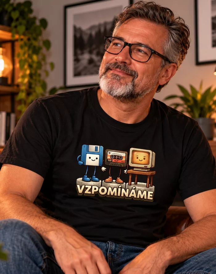 Pánské tričko Vzpomínáme – retro technologie