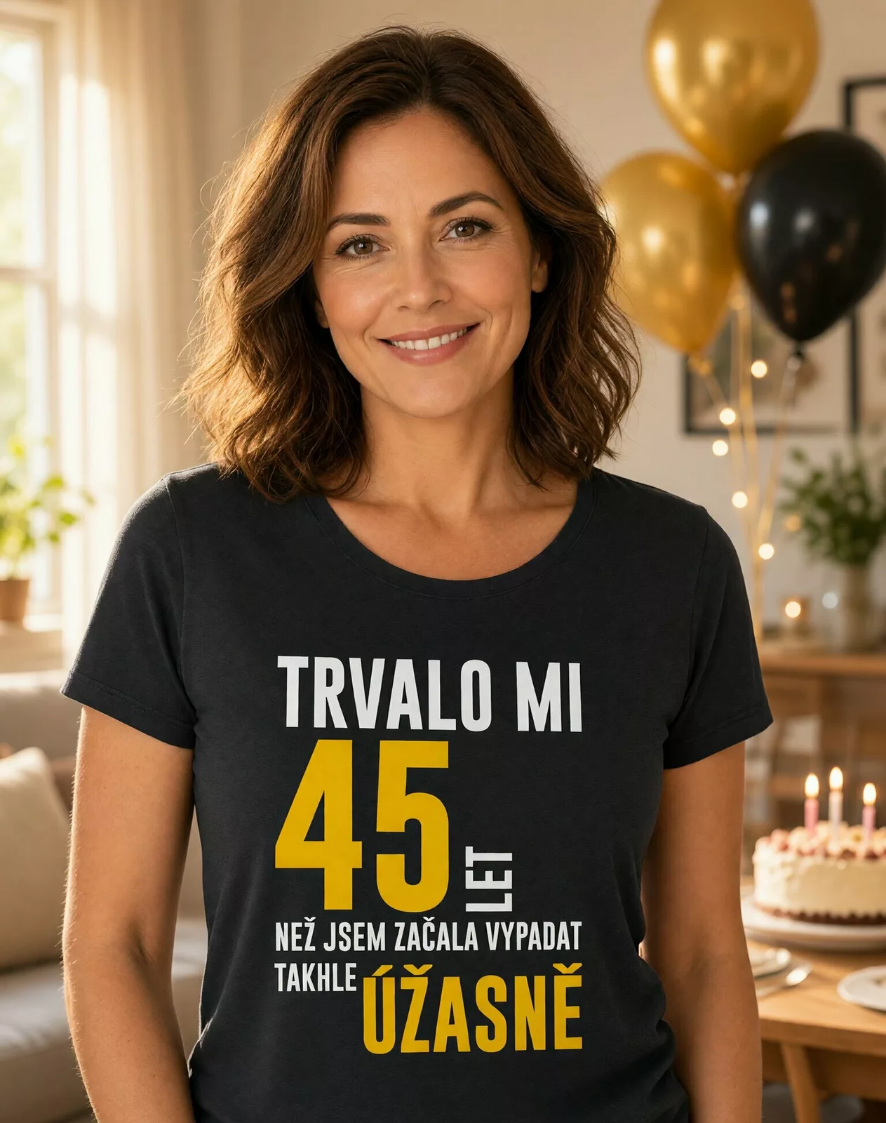 Dámské tričko 45. narozeniny - Trvalo mi 45 let
