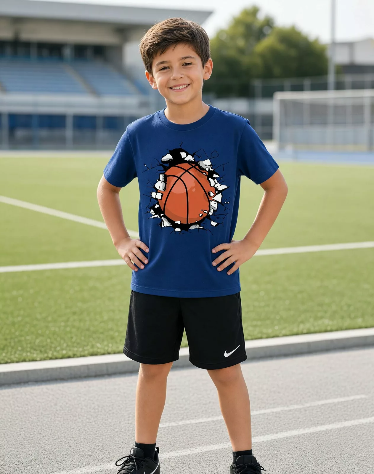 Dětské tričko s basketbalovým míčem