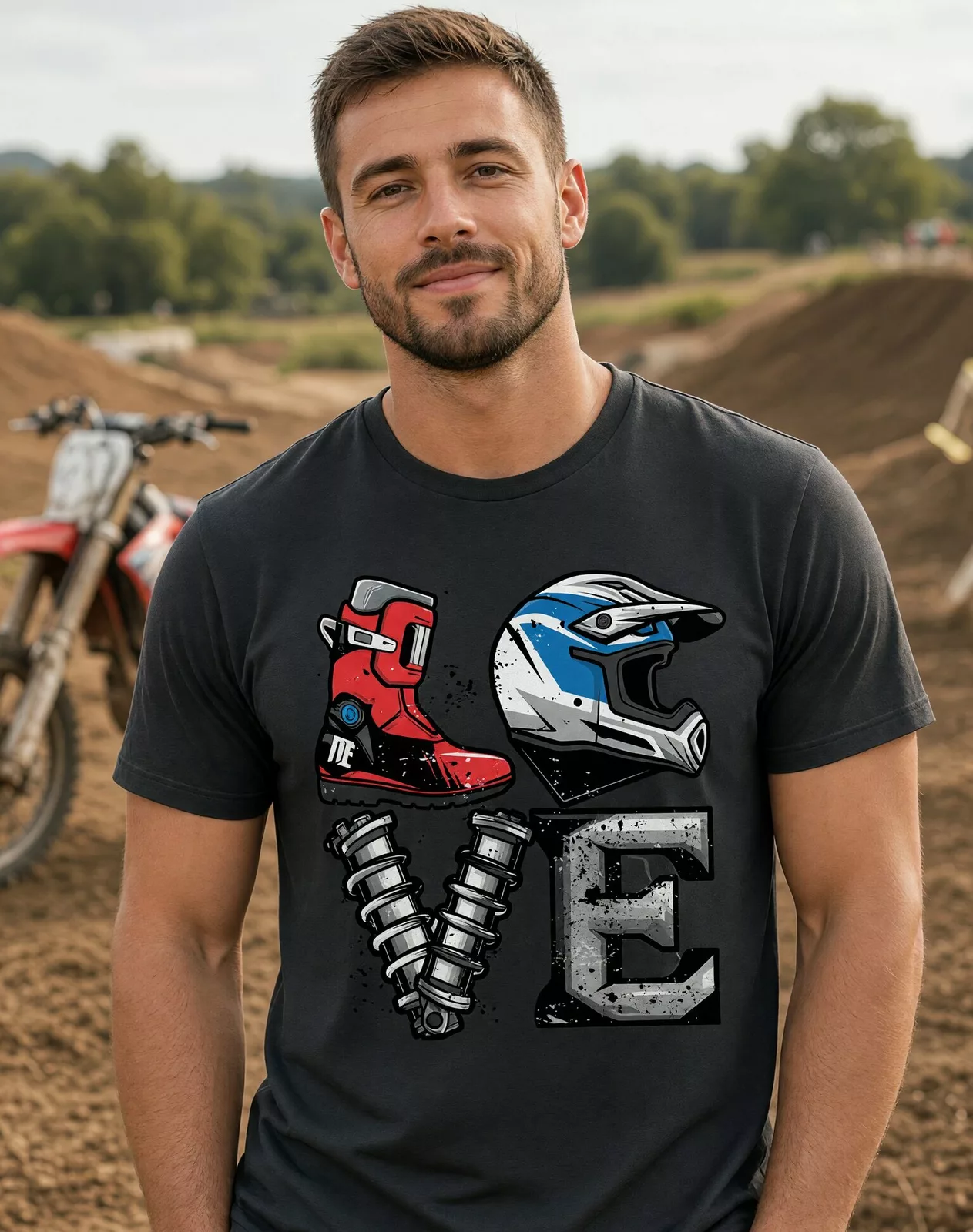 Pánské tričko Love motocross