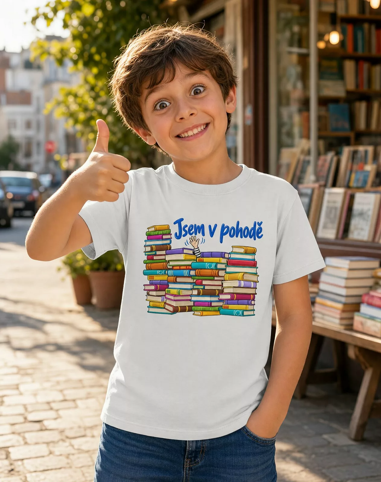Dětské tričko Knížky - Jsem v pohodě