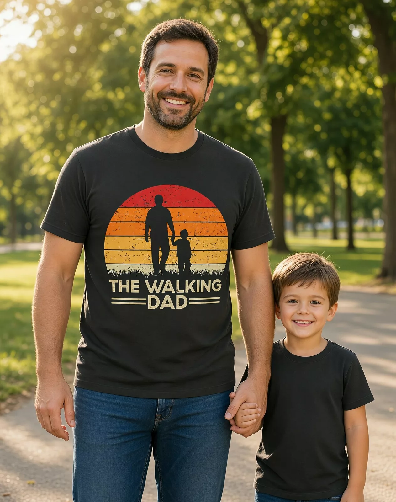 Tričko s potiskem pro tatínky The walking dad 2