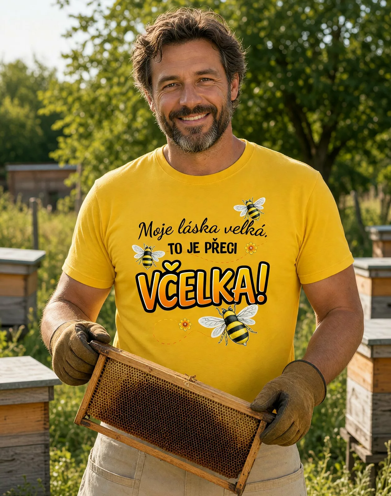 Pánské tričko Včelka! – pro včelaře