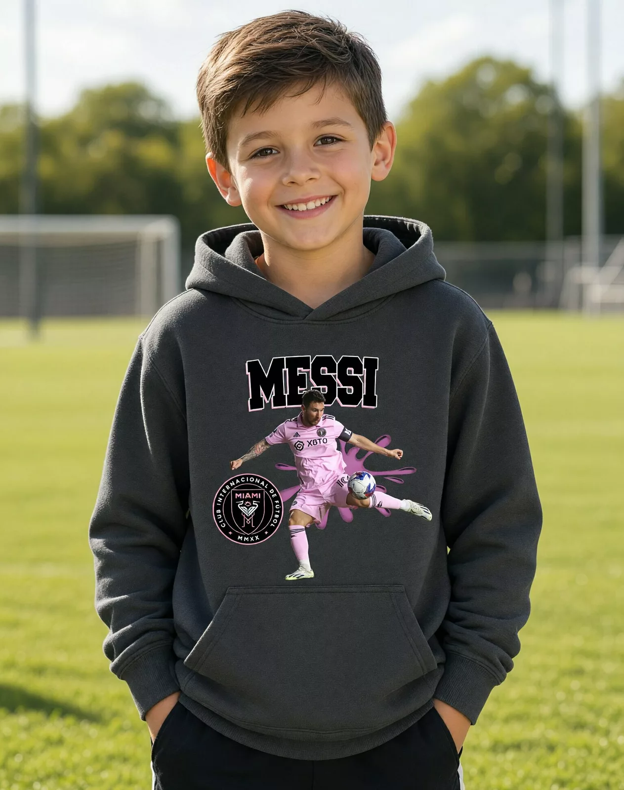 Dětská mikina s kapucí Lionel Messi Inter Miami