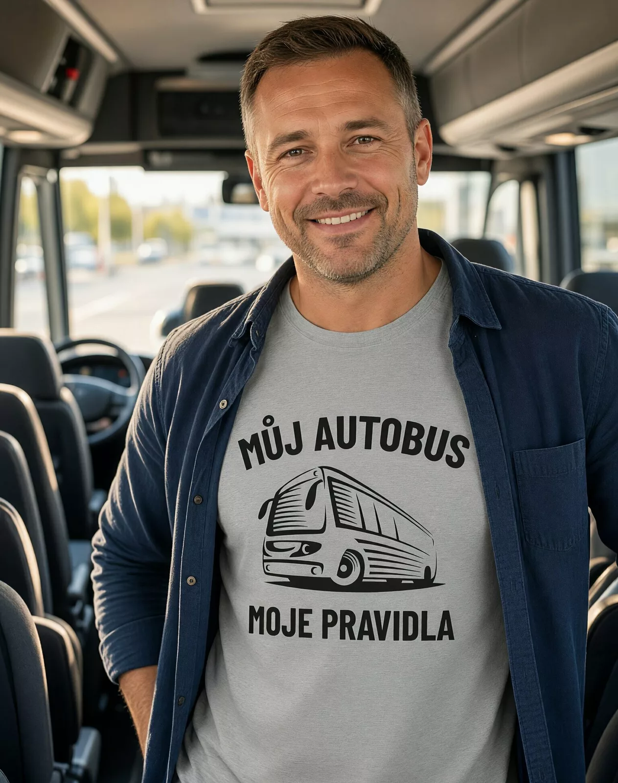 Pánské tričko Můj autobus moje pravidla